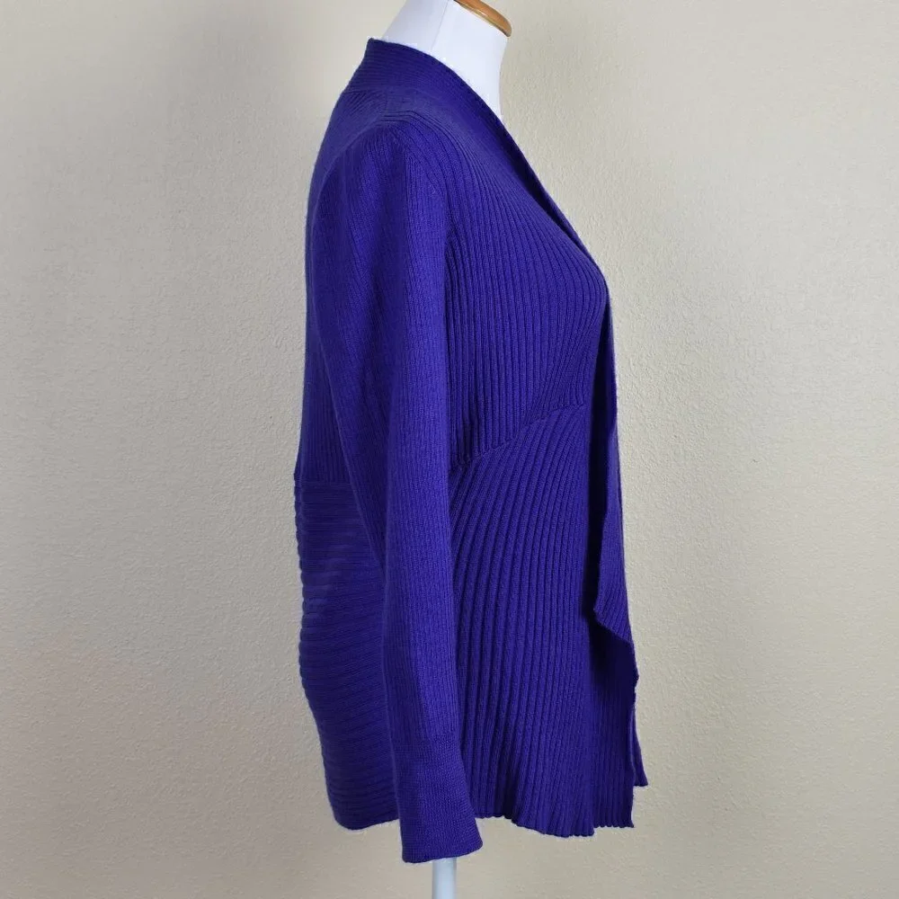 Eileen Fisher Drape Front Wool Cardigan